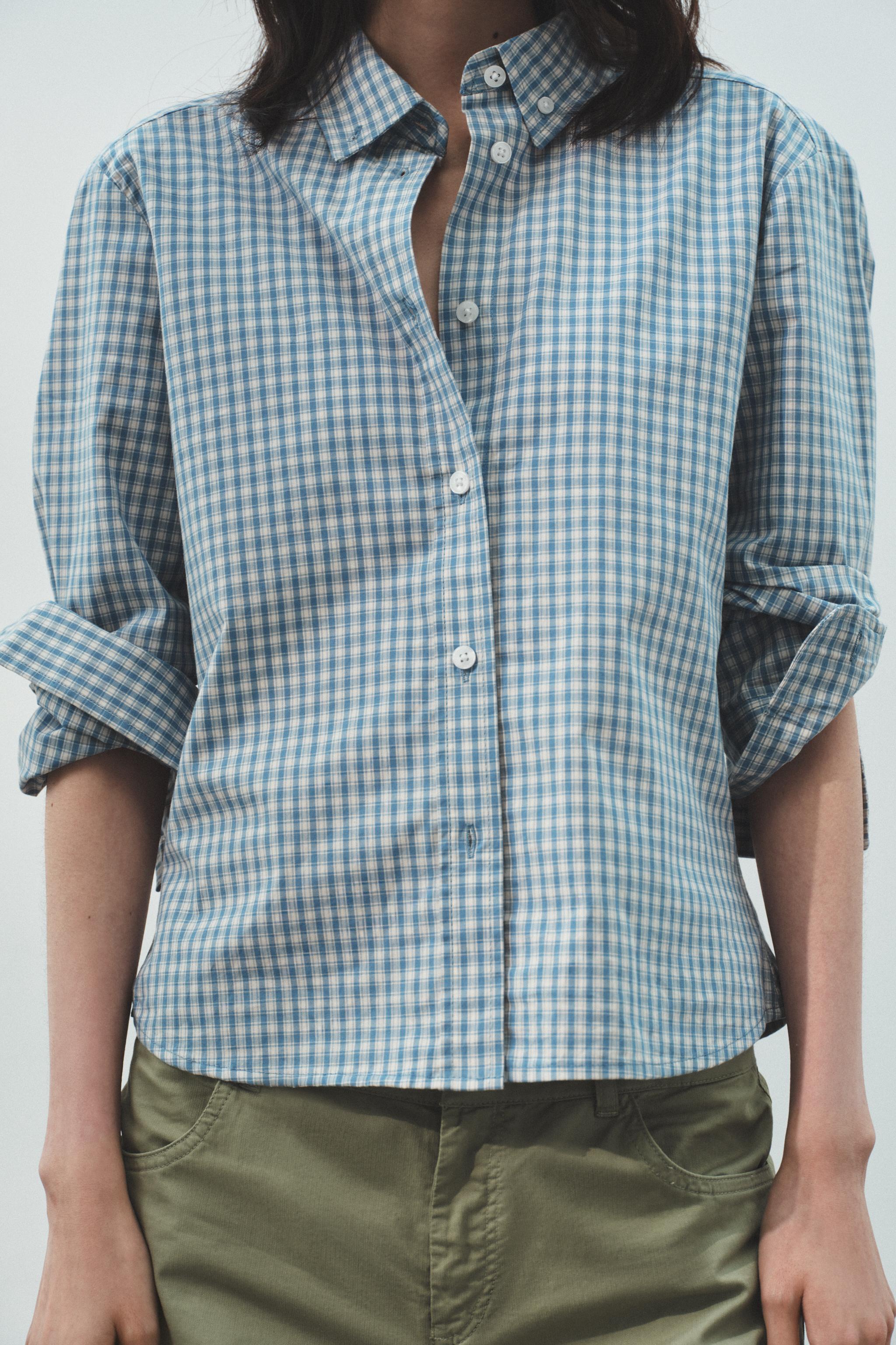 CHEMISE CINTRÉE À CARREAUX
